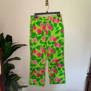Lilly Pulitzer Vintage Pink Floral Pants SIZE 6